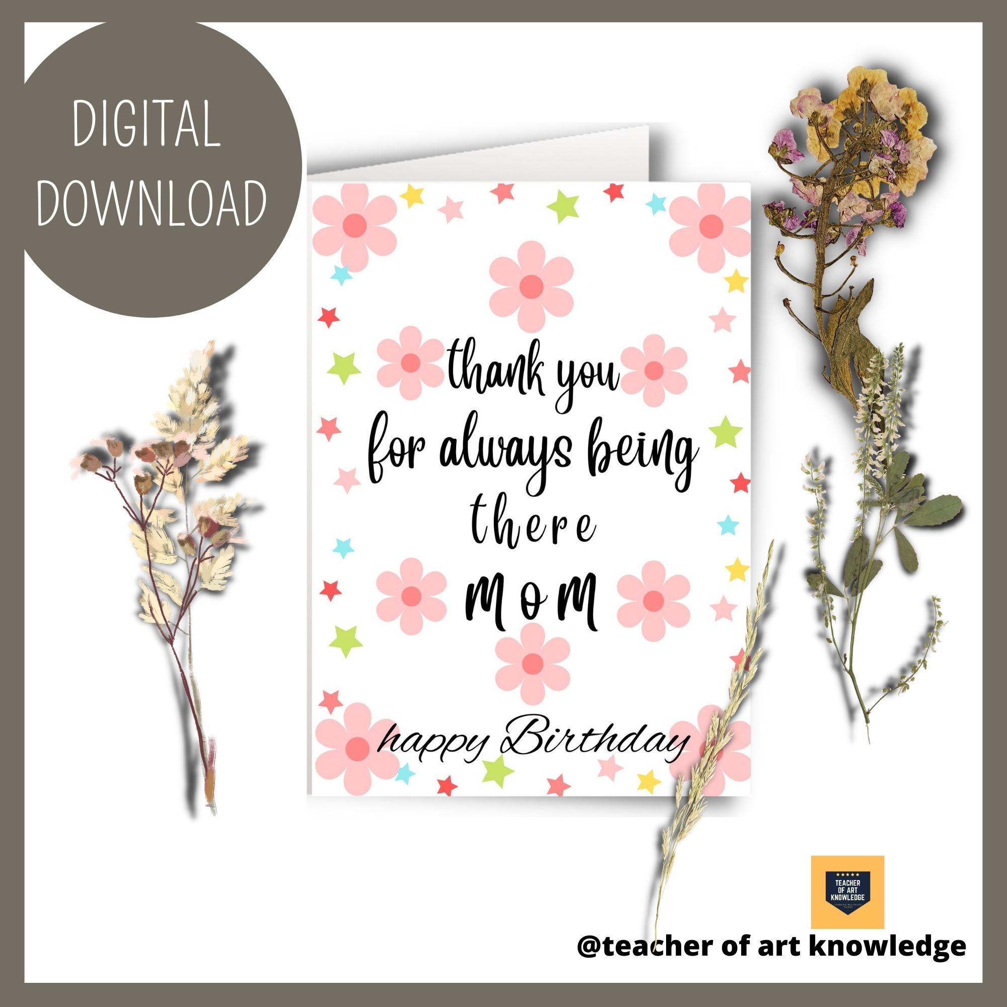 5x7 Greeting Card Printable, card mothers day | Made By Teachers