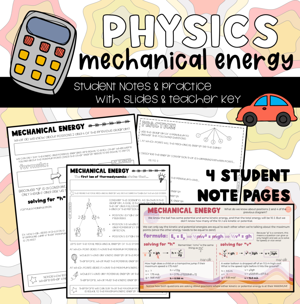 Mechanical Energy (Notes and Practice) Made By Teachers