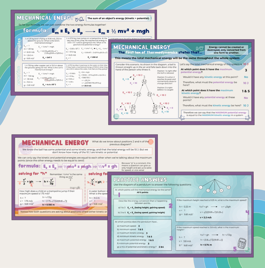 Mechanical Energy (Notes and Practice) Made By Teachers