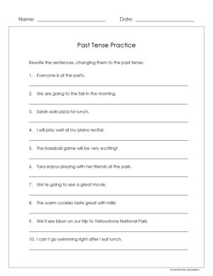 Past, Present & Future Tenses - 5 Verb worksheets - Grades 2-3 - CCSS ...