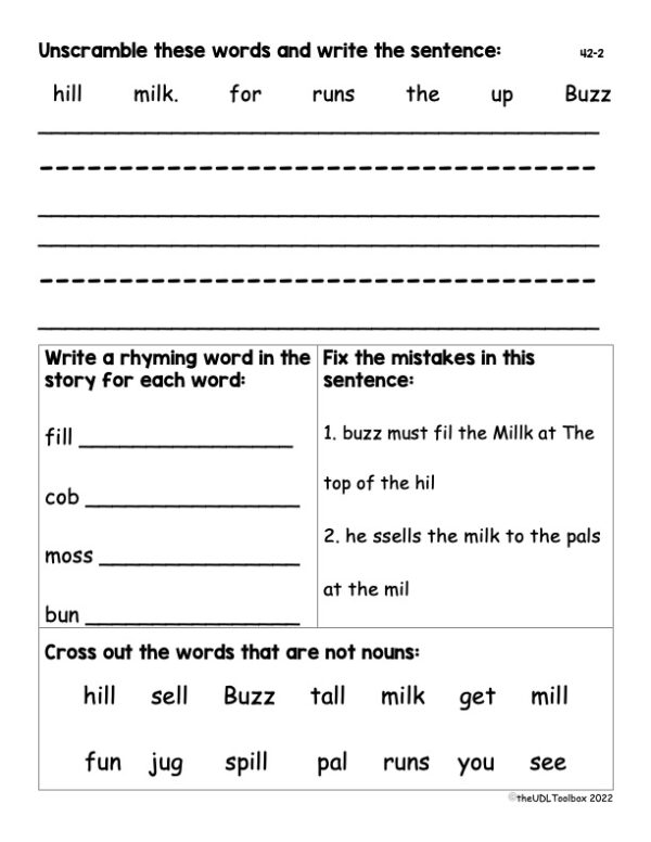 Additional Literacy Strands aligning with UFLI 42-53 with decodable ...