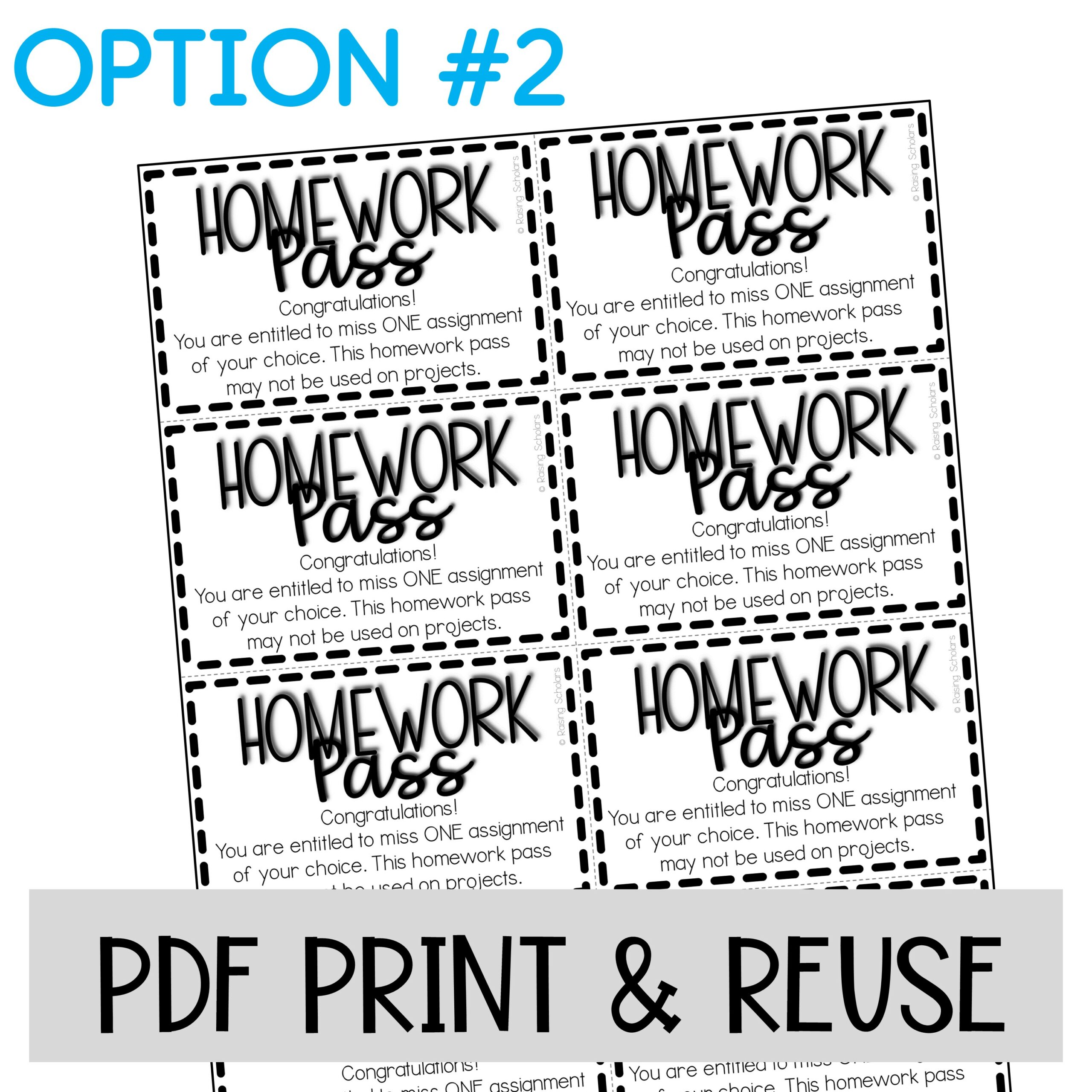 Homework Pass EDITABLE Made By Teachers