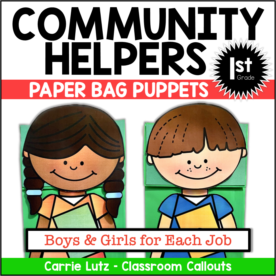 Community Helpers Crafts / Puppets Boys and Girls for each Job Made