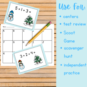 Addition with 3 Addends Task Cards (Scoot Game) | Made By Teachers