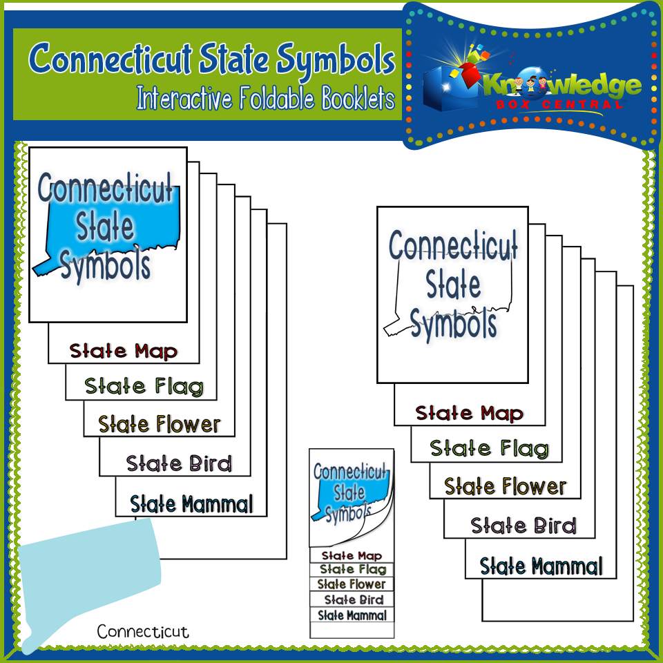 Connecticut State Symbols Interactive Foldable Booklets