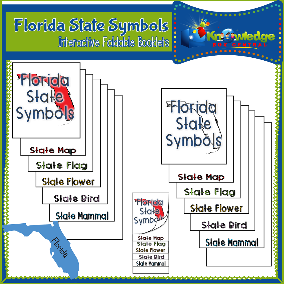 Florida State Symbols Interactive Foldable Booklets