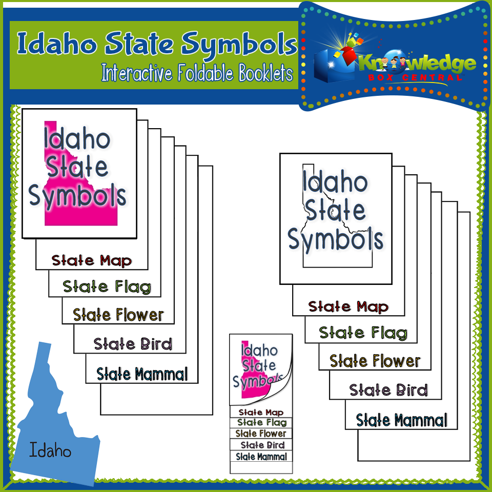 Idaho State Symbols Interactive Foldable Booklets