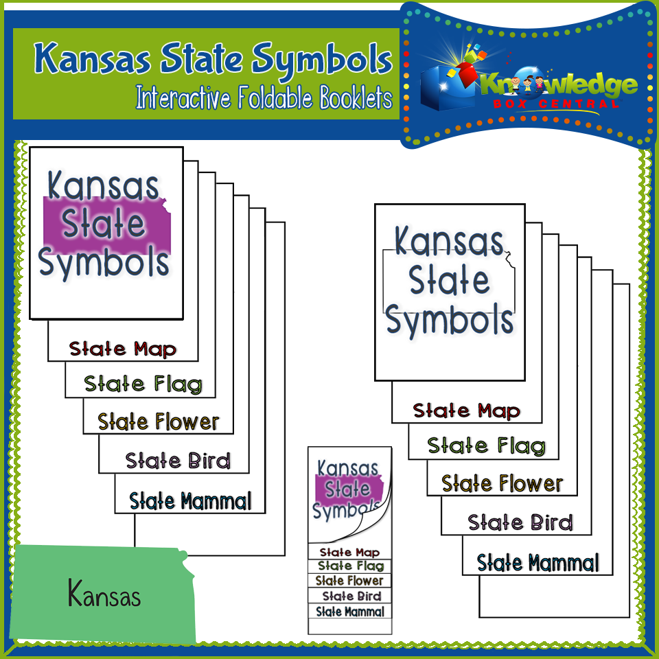 Kansas State Symbols Interactive Foldable Booklets