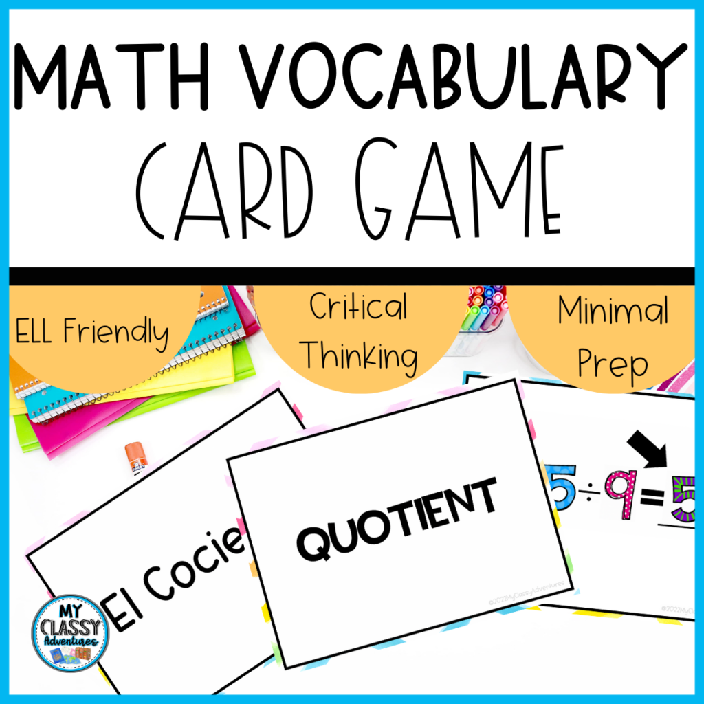 Math Vocabulary Spoons Spanish Cognate Made By Teachers