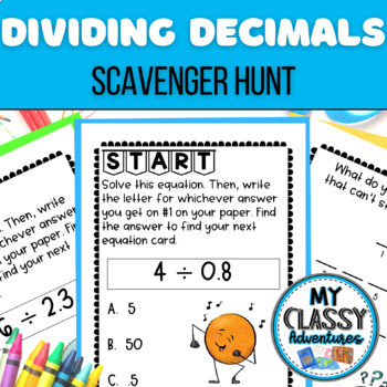 Dividing Decimals Scavenger Hunt | Made By Teachers