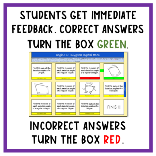 Angles of Polygons Activity Digital Maze Made By Teachers