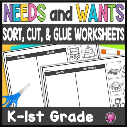 Wants vs Needs Kindergarten Sorting Worksheets - Needs vs Wants ...