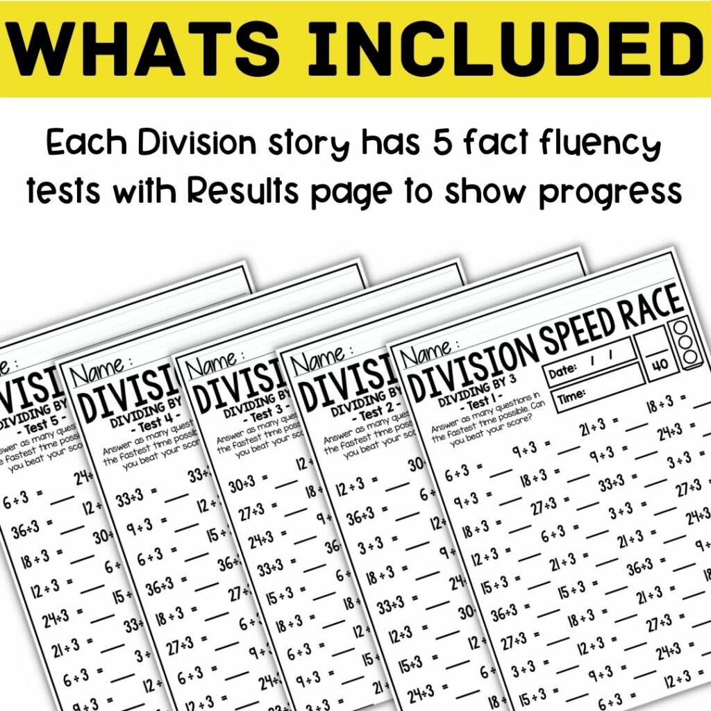 Division Fact Fluency Practice | Made By Teachers