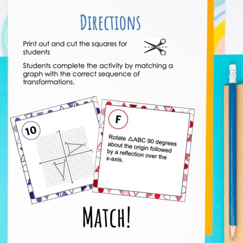 Sequence of Transformations Matching Activity | Made By Teachers