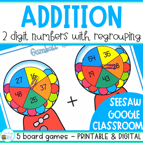 Two Digit Addition with Regrouping Addition Games Made By Teachers