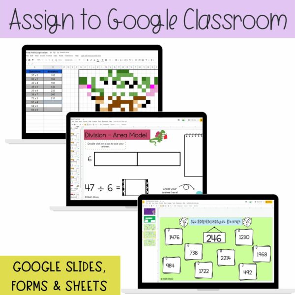 Multiplication Division Practice Games Activities DIGITAL Math Multiplication division practice games activities digital math