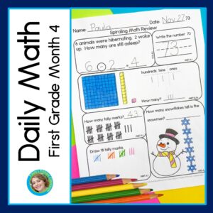Math Spiral Review Daily Worksheets Morning Work Homework Month 4 ...