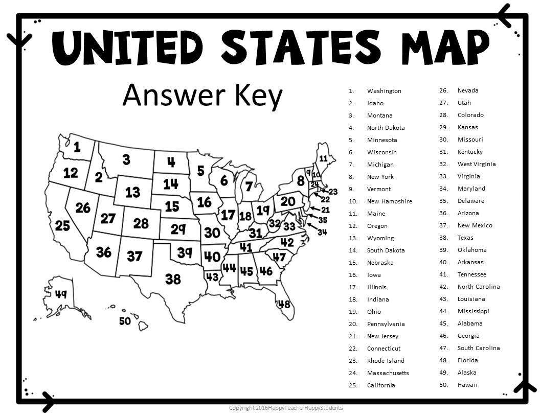 The United States Map Quiz And Worksheet For Students Vrogue co