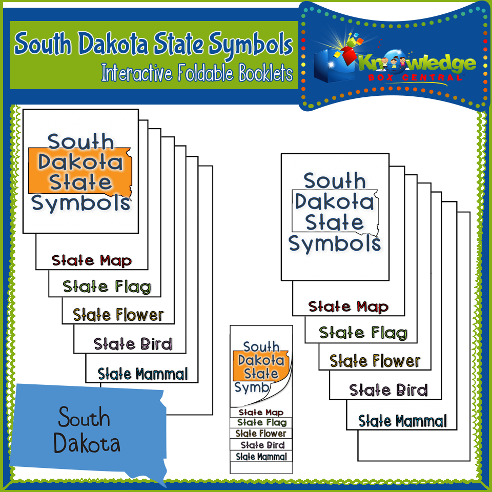 South Dakota State Symbols Interactive Foldable Booklets