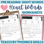 Kindergarten Sight Word Practice Worksheets - Pre-Reading High ...