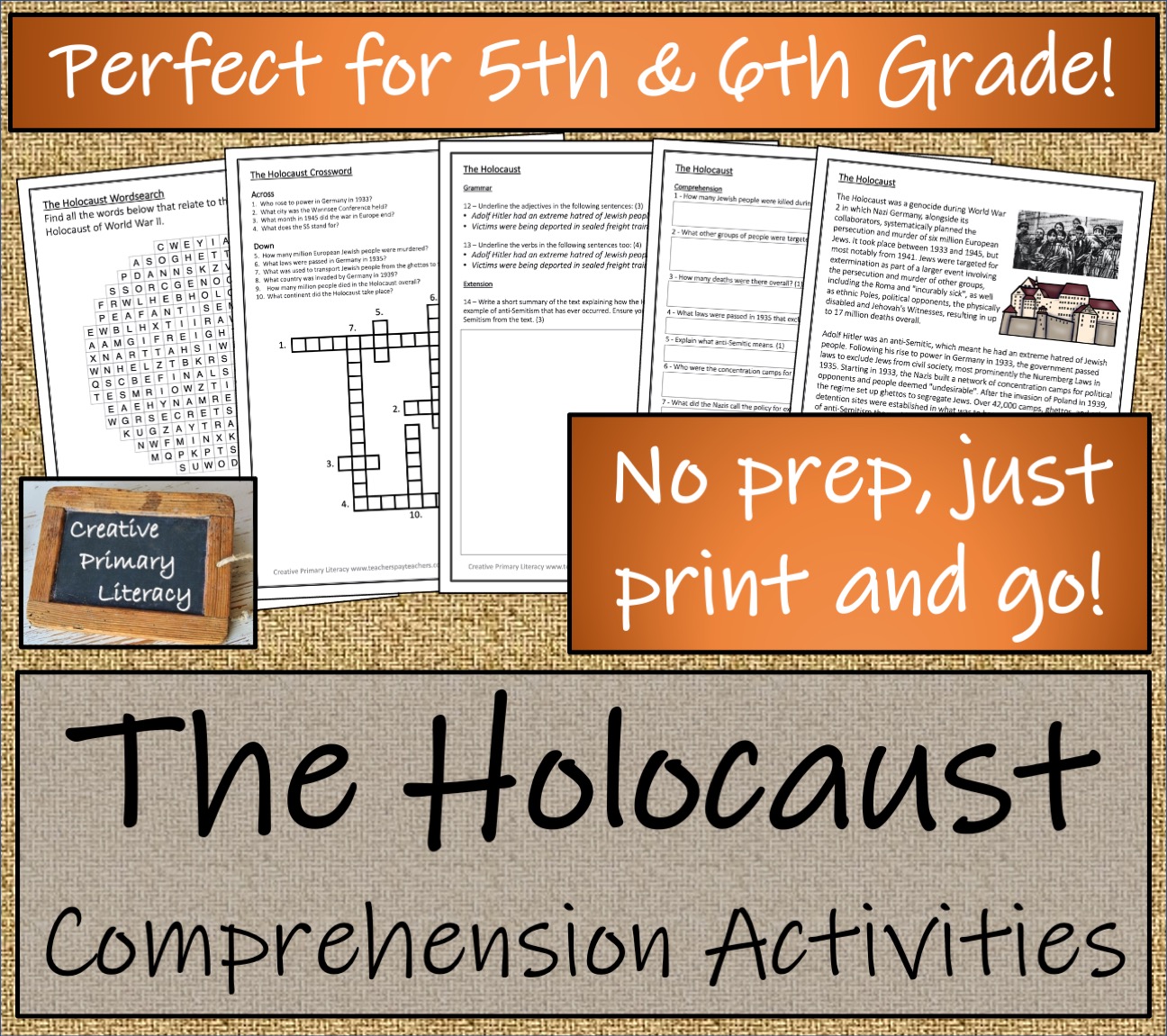 Holocaust of World War II Close Reading Comprehension | 5th Grade & 6th ...
