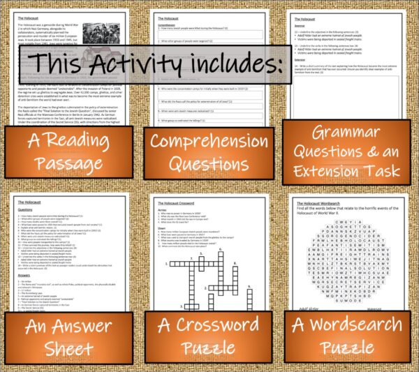 Holocaust of World War II Close Reading Comprehension | 5th Grade & 6th ...