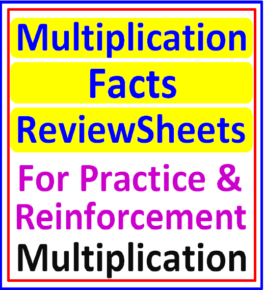 Multiplication Facts Review Sheets Made By Teachers