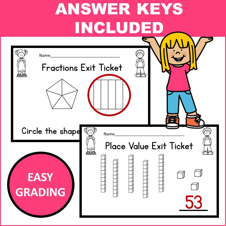 First Grade Math Exit Tickets Made By Teachers