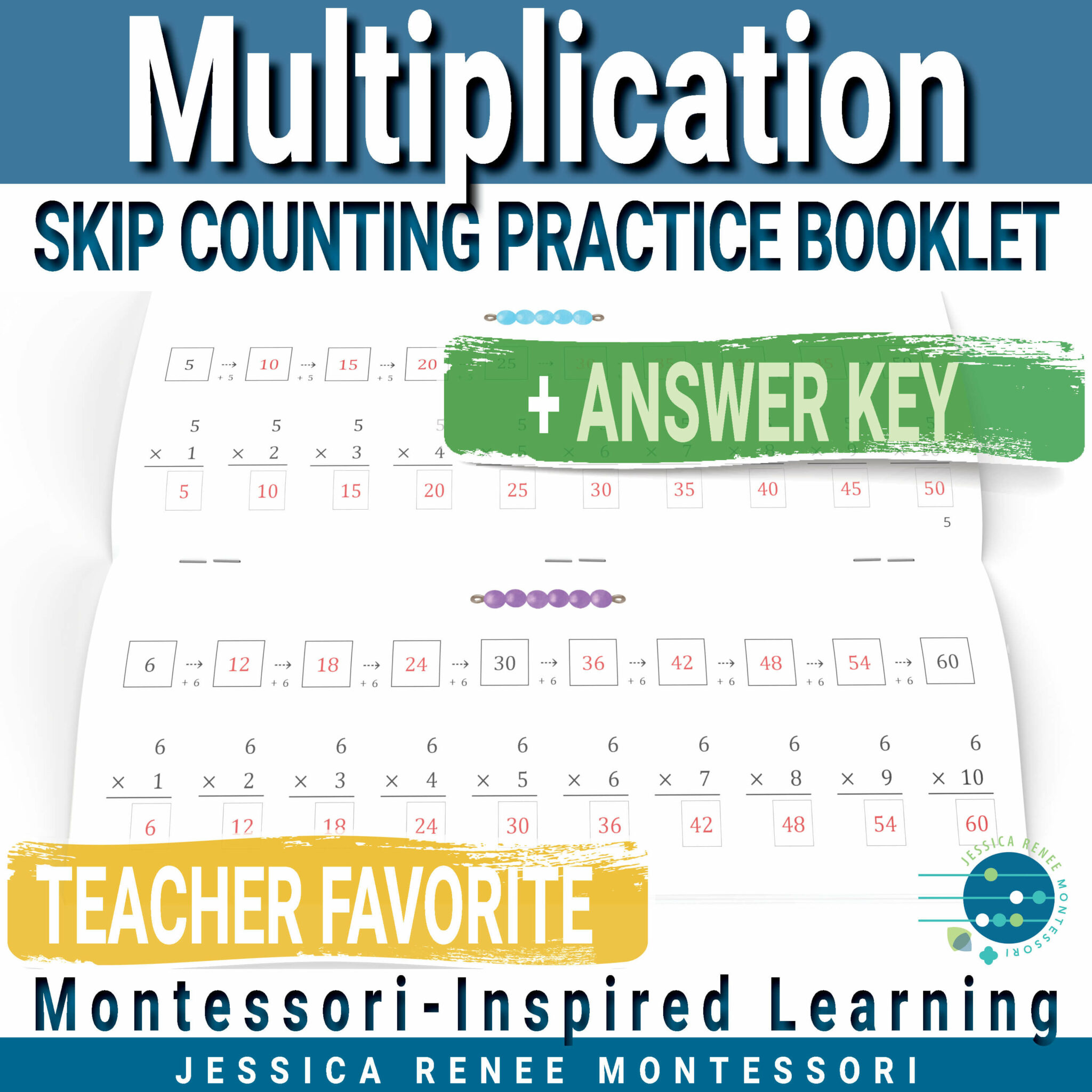 Montessori Skip Counting Multiplication Booklet | Made By Teachers