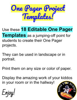 Cells One Pager Project Middle School Life Science Activity NGSS - Made ...