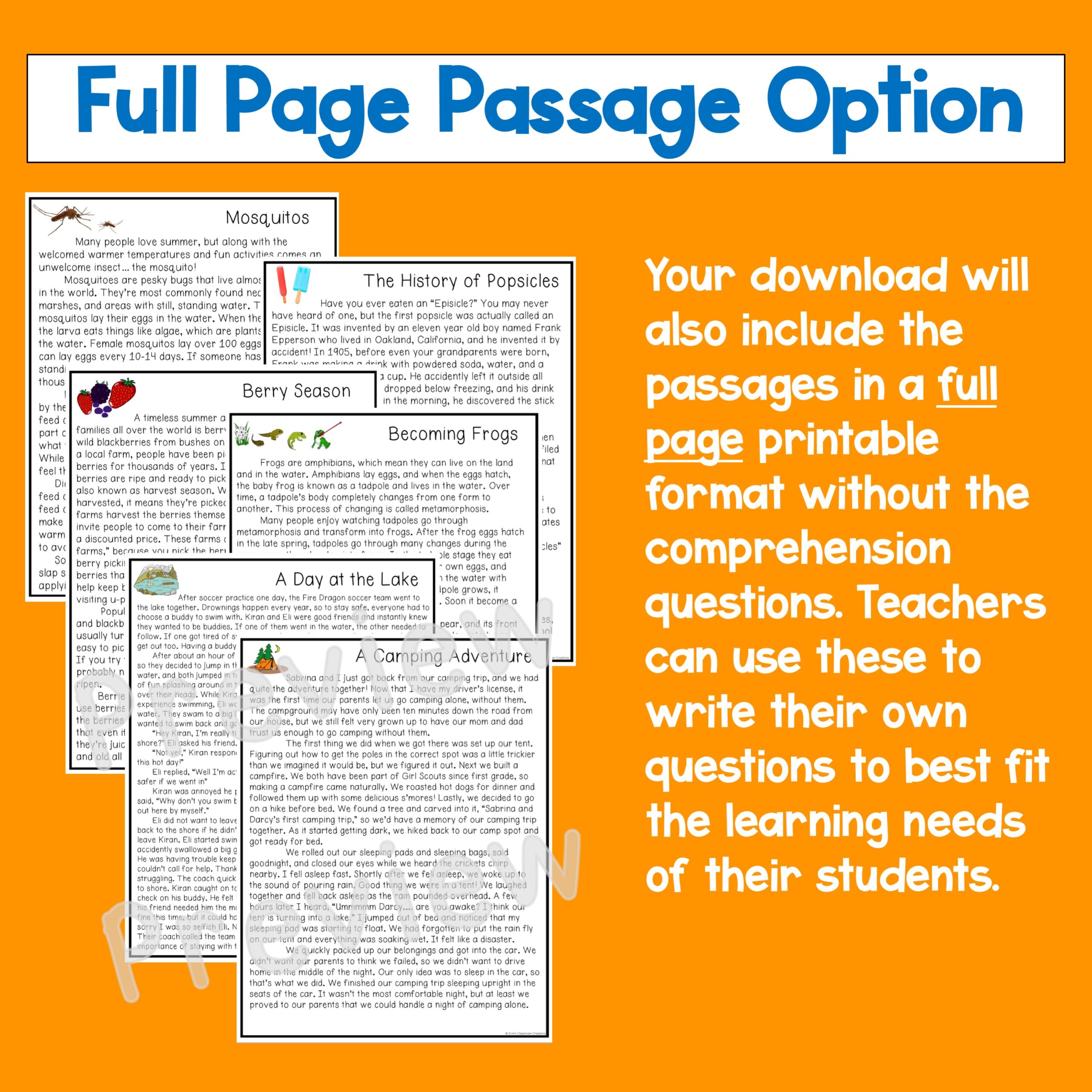 Summer Reading Passages And Comprehension Questions Made By Teachers summer-reading-passages-and-comprehension-questions-made-by-teachers