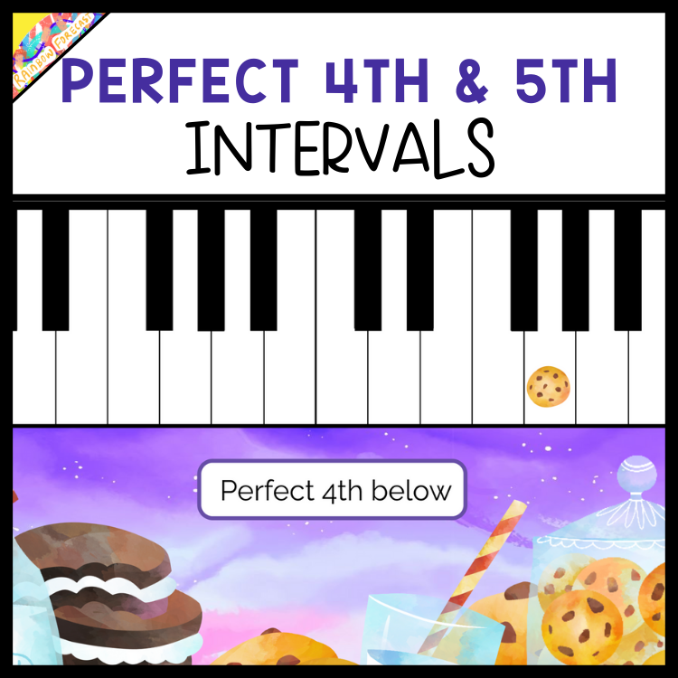 Perfect Fourth & Perfect Fifth Music Theory Game BOOM Cards P4 P5