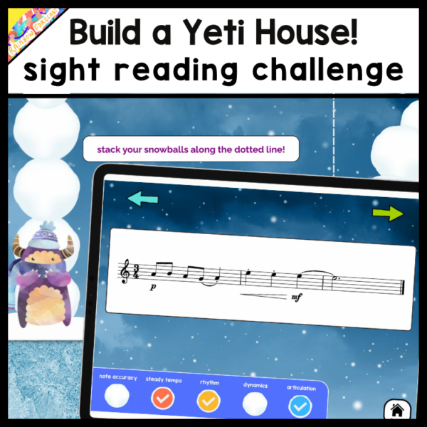 Epic Sight Reading Challenge Build a Yeti House! Music Piano Made By