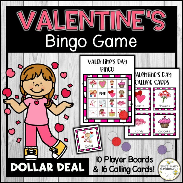 Valentine's Day Bingo Game DOLLAR DEAL Made By Teachers