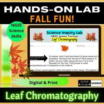 Fall Leaf Chromatography Lab Fun Hands On Middle School NGSS Activity