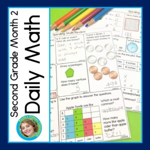 Math Spiral Review | 2nd Grade Daily Worksheets Morning Work Homework ...