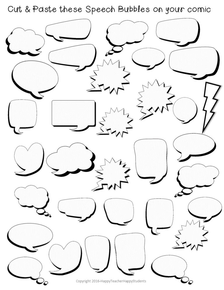 Comic Strip Templates Comic Book Paper or Graphic Novel Paper