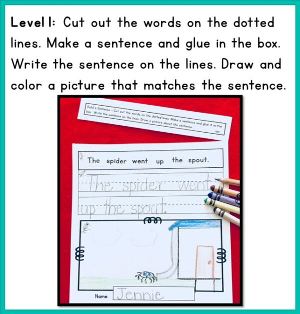 Sentence Writing Nursery Rhymes Scrambled Sentences Made By Teachers