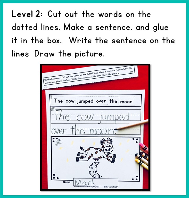 Sentence Writing Nursery Rhymes Scrambled Sentences Made By Teachers