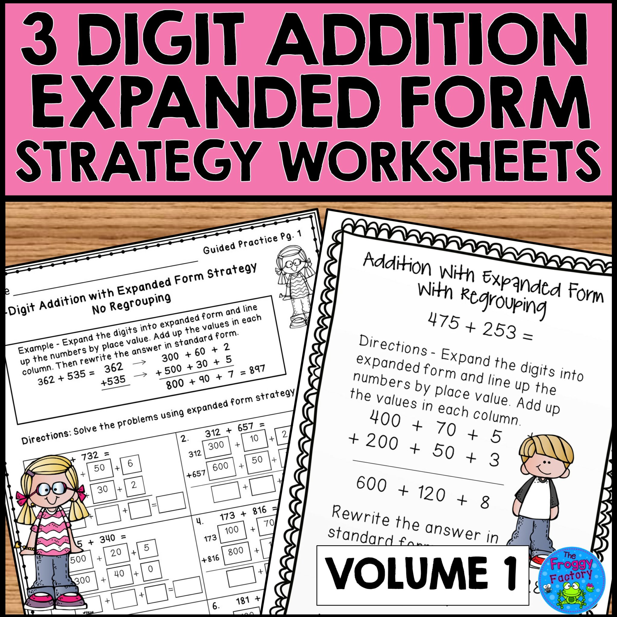 3 Digit Addition Expanded Form Addition Strategies Worksheets | Made By ...