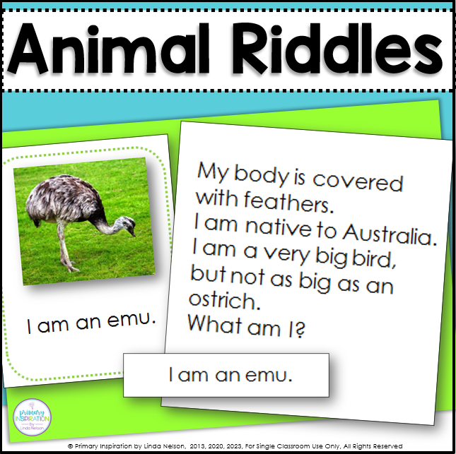 Animal Riddle Activities Habitats, Classes, Characteristics Made By
