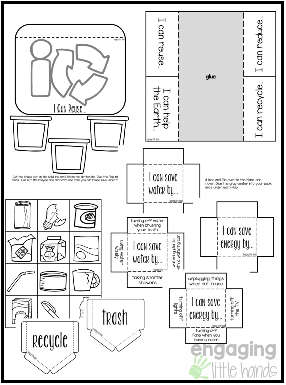 Reduce, Reuse, Recycle Interactive Book Made By Teachers