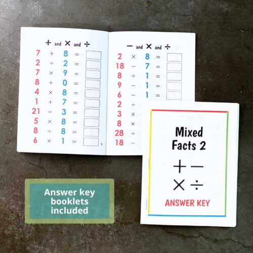 Montessori Math Facts Booklets Mixed Facts And Missing Parts Made