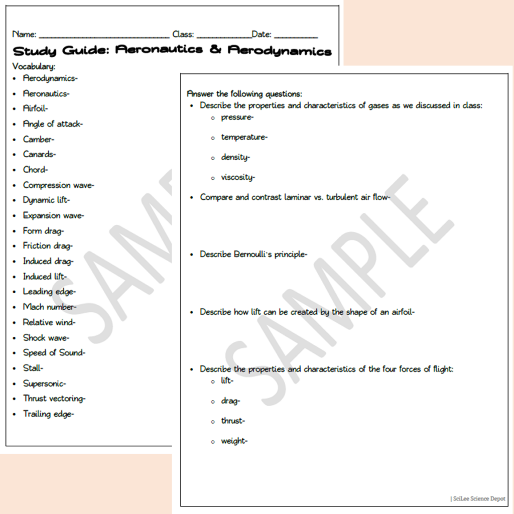 Aerodynamics & Aeronautics No Prep Unit Bundle | Made By Teachers