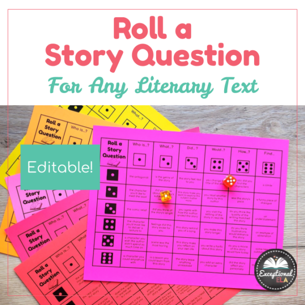 Roll a Story Question Great for reading comprehension! Use with any