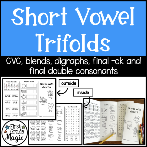 Short Vowel Words Phonics Trifold Worksheets Made By Teachers