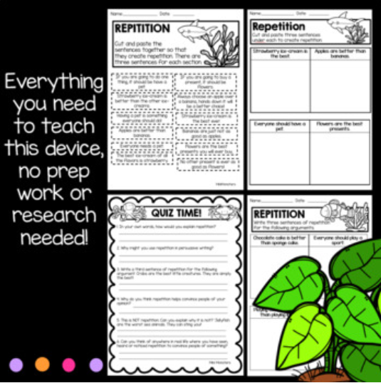 Repetition Worksheets Made By Teachers
