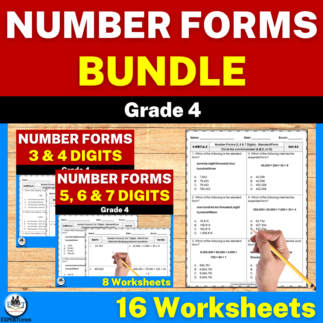 Standard Expanded And Word Forms Worksheets Bundle Made By Teachers