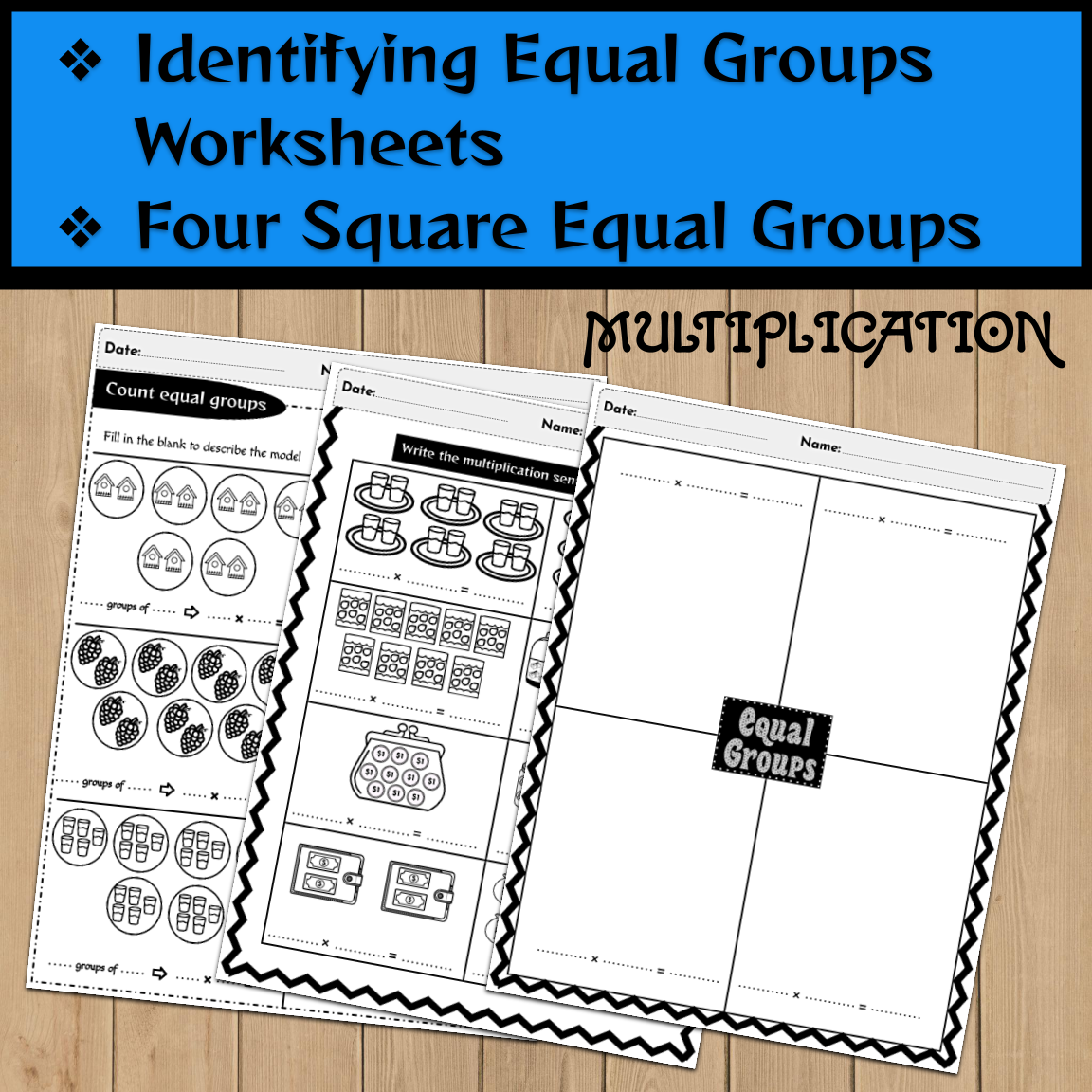 Introduction To Multiplication Worksheets - Multiplication Equal Groups