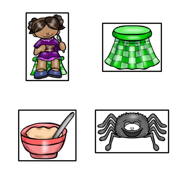 Pocket Chart Poem Little Miss Muffet Nursery Rhyme - Made By Teachers